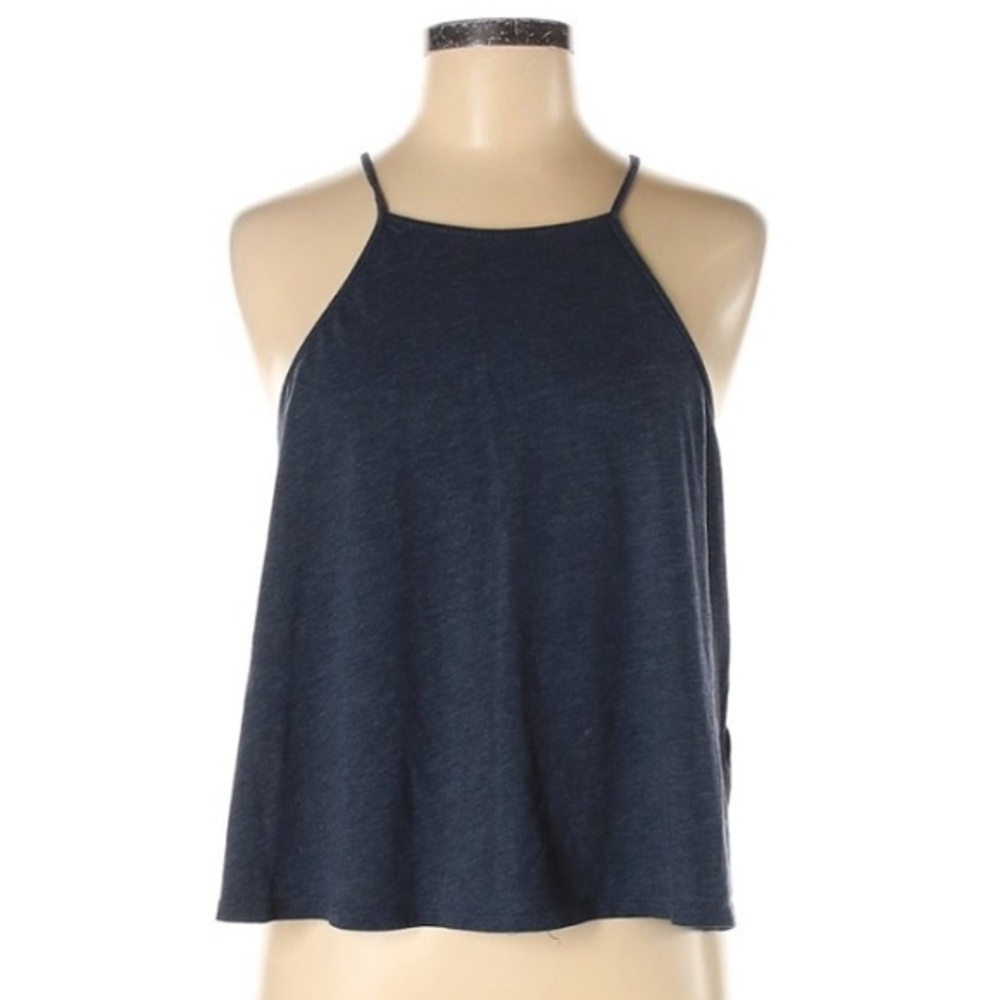 Abercrombie & Fitch sz M blue halter neck knit top